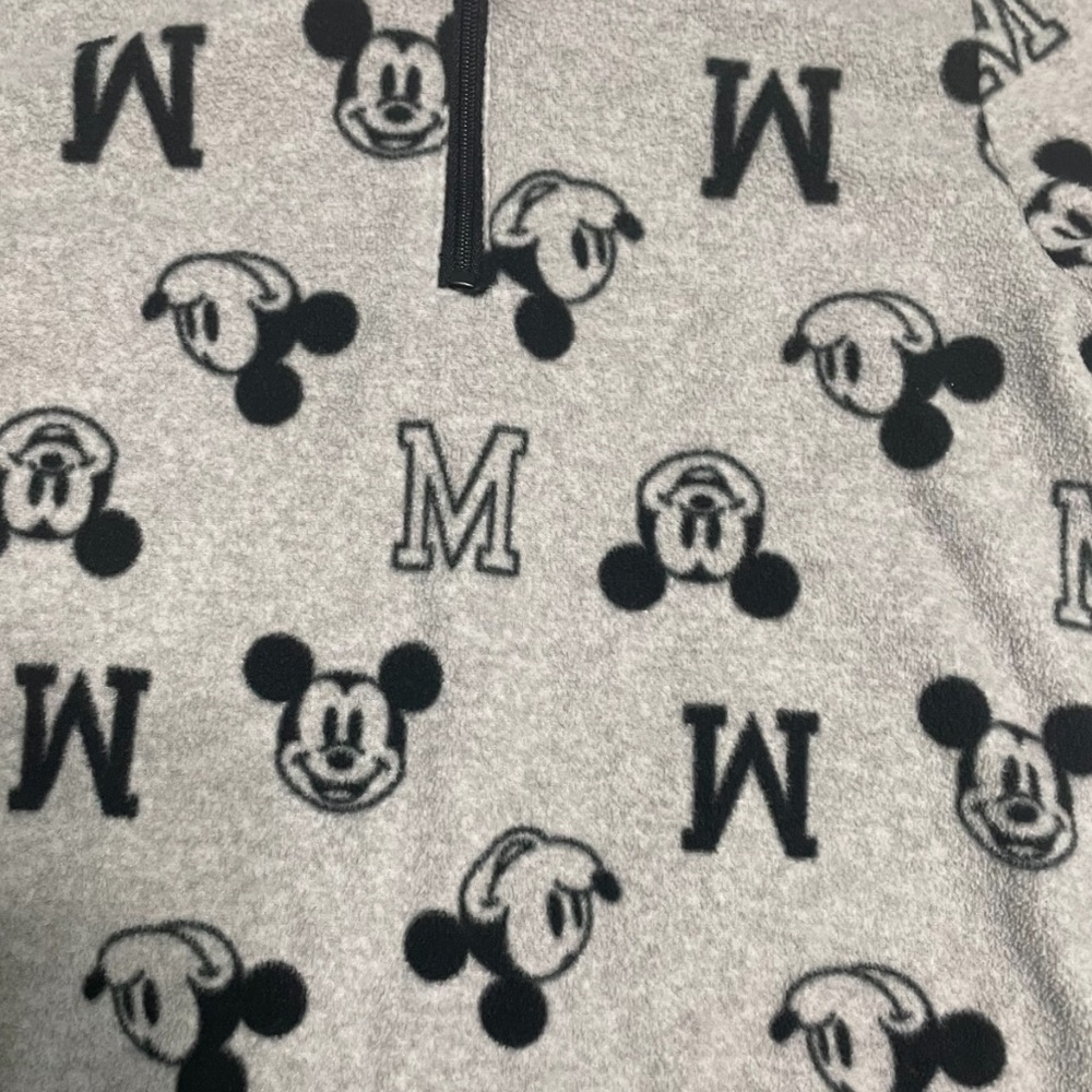 Disney Kids Boys Black and Gray Mickey Mouse Fleece Sweatshirt - Picture 2 of 6